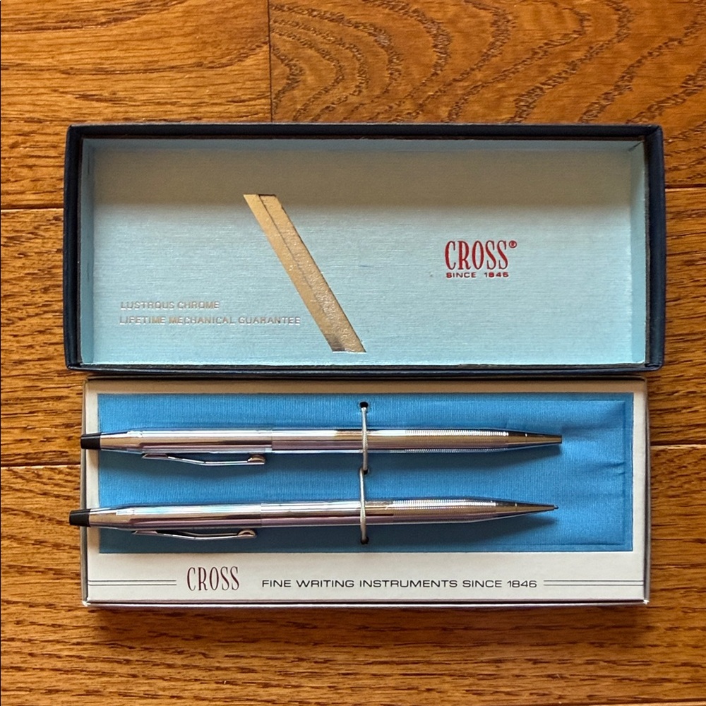 Cross Chrome Ball Pen and Pencil set
